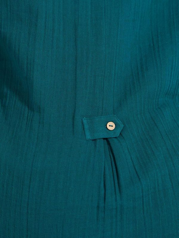 ⁦Styli Women 7005359613 Textured Oversized Shirt With Roll-Up Sleeves⁩ - الصورة ⁦6⁩