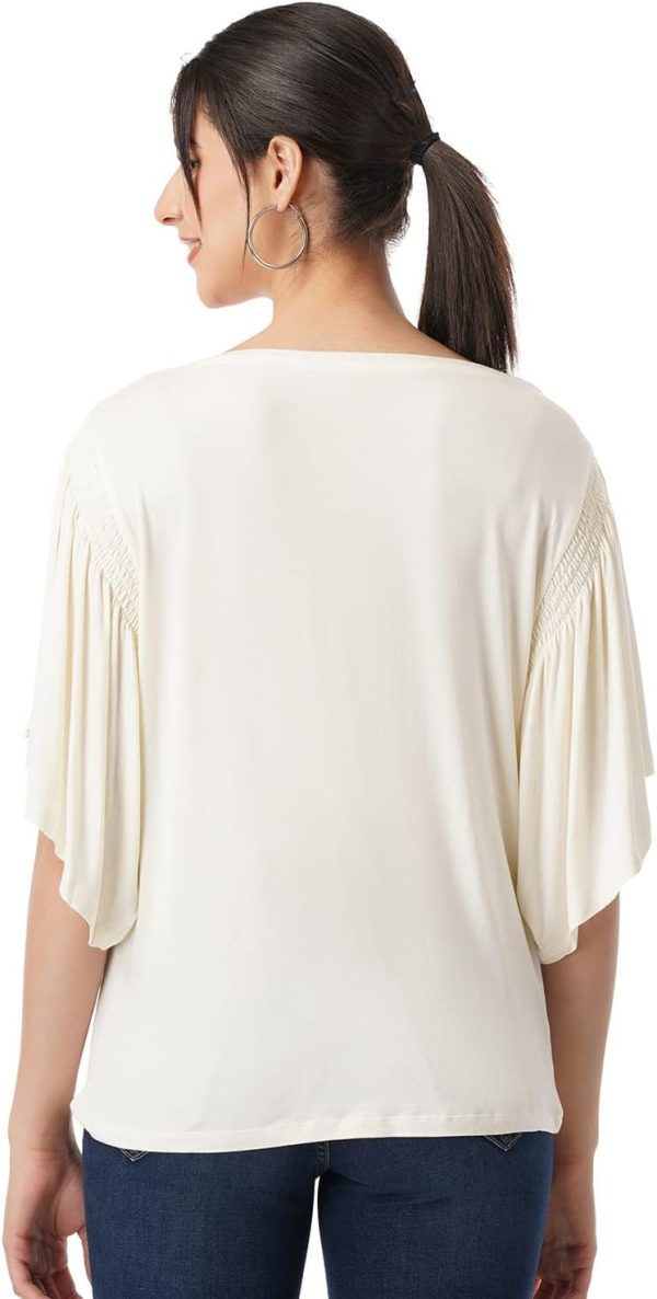 ⁦FYLTR Women's Solid Regular Fit Blouse (FYLSS23WKT-009)⁩ - الصورة ⁦2⁩
