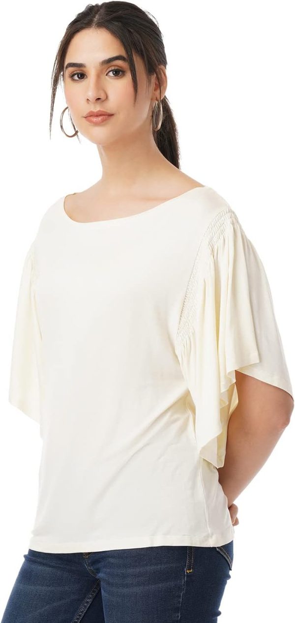 ⁦FYLTR Women's Solid Regular Fit Blouse (FYLSS23WKT-009)⁩ - الصورة ⁦3⁩