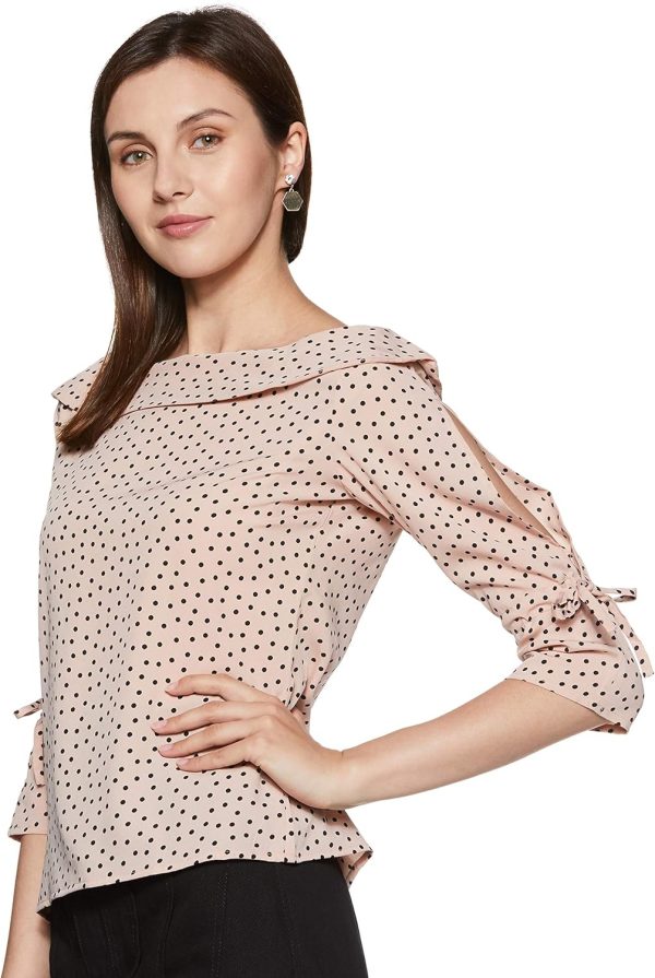 ⁦Krave Women's Polka dot Regular Top⁩ - الصورة ⁦3⁩