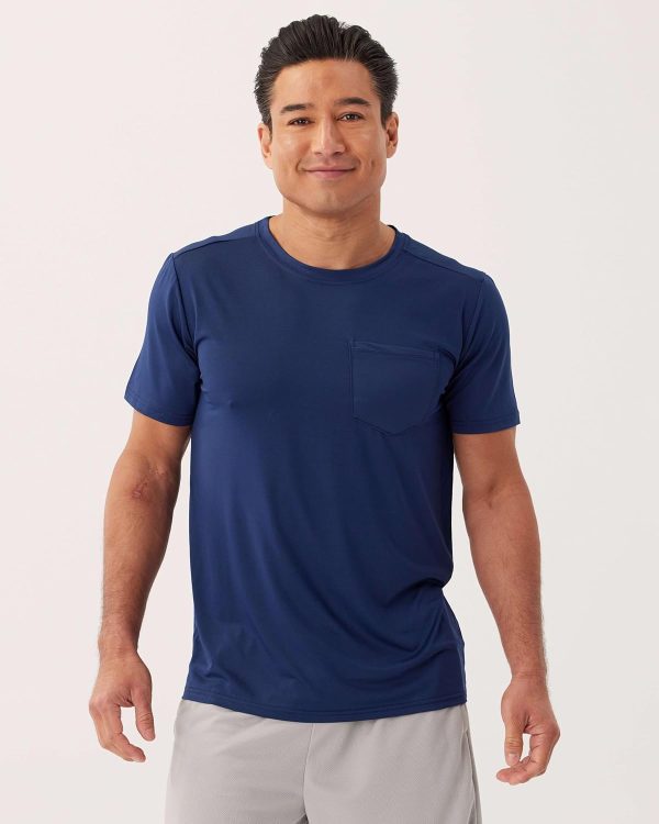 ⁦Big and Tall King Size Mens Quick Dry Dri Fit Active Wear Workout Running Training Athletic Performance Short Sleeve Crew Pocket T-Shirt Undershirt Essentials Top Tee ropa Hombre- Set 5, 3X⁩ - الصورة ⁦6⁩