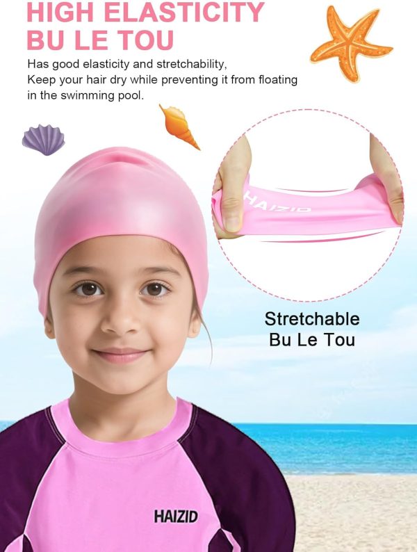 ⁦URbazaar Girls 5 Pcs Rash Guard Swimsuit Set UPF 50+, Quick-Dry Swimsuit with Swim Cap, Swimming Goggles, Short Bathing Design Suit for Beach⁩ - الصورة ⁦5⁩