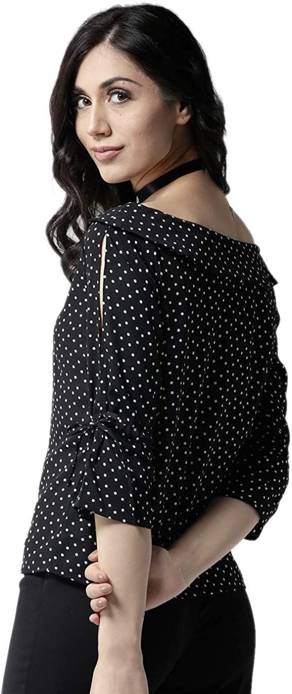 ⁦Krave Women's Polka dot Regular Top⁩ - الصورة ⁦3⁩