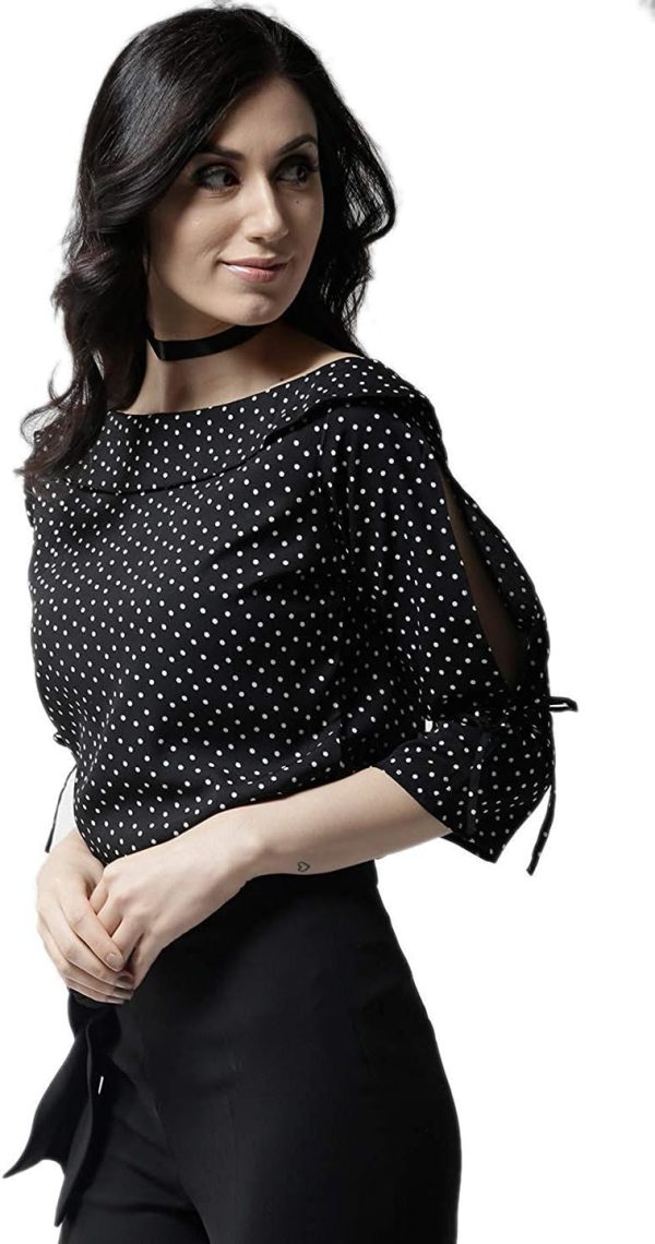 ⁦Krave Women's Polka dot Regular Top⁩ - الصورة ⁦5⁩