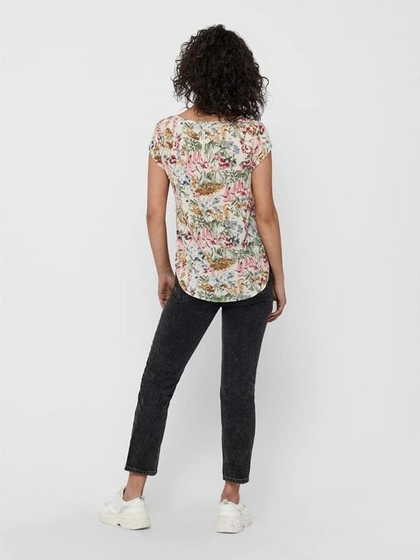 ⁦Only Women's ONLVIC S/S AOP PTM Blouse⁩ - الصورة ⁦3⁩