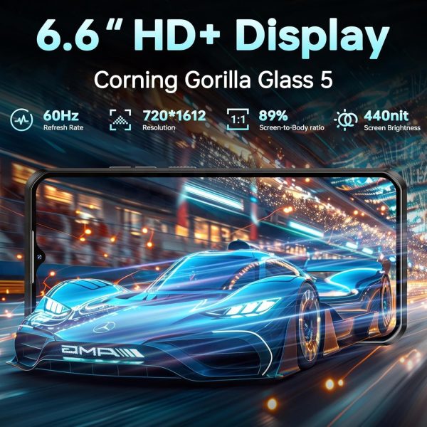 ⁦WP50 Rugged Phone Unlocked 5G-12GB RAM+256GB ROM Cell Phones, 6.6" Screen, 48MP Camera, 6500mAh Battery Smartphone, 5G Dual SIM Android 14 IP68/IP69K Waterproof Phone, NFC/GPS/T-Mobile⁩ - الصورة ⁦2⁩