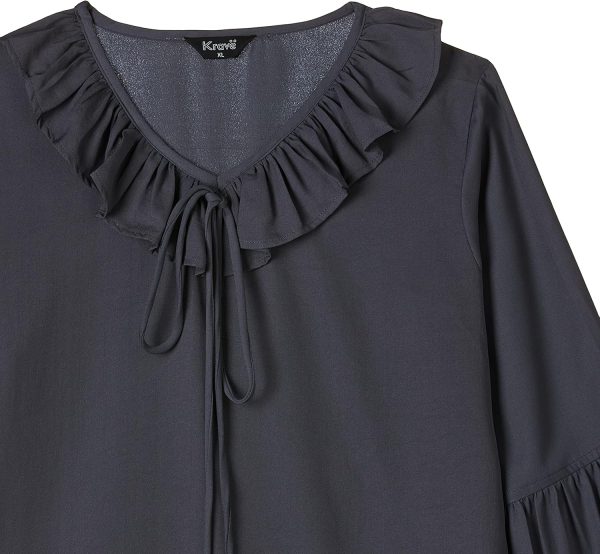 ⁦Krave Women Maroon Solid Tops⁩ - الصورة ⁦4⁩