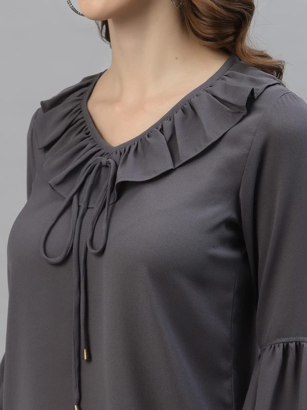 ⁦Krave Women Maroon Solid Tops⁩ - الصورة ⁦5⁩