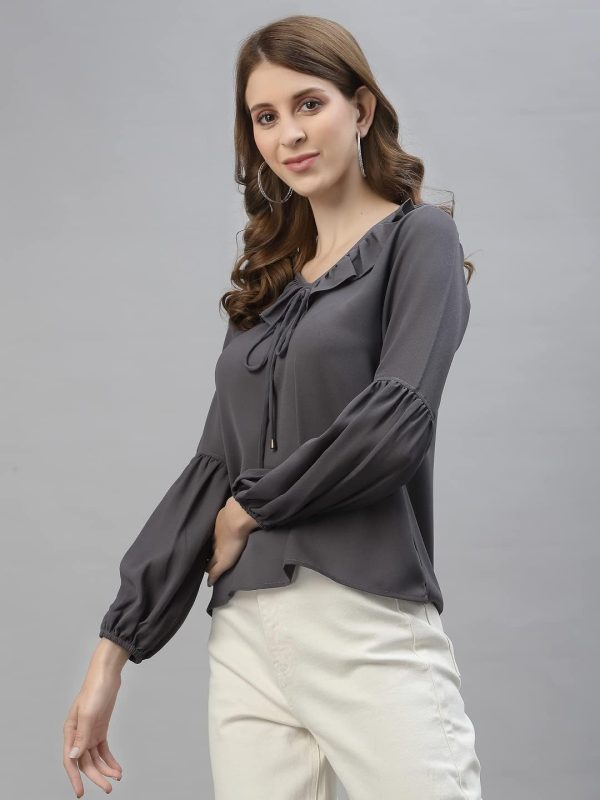 ⁦Krave Women Maroon Solid Tops⁩ - الصورة ⁦6⁩