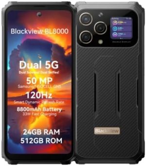 Blackvie BL8000 Rugged 12GB+512GB 50MP 8800mAh 33W Android 13 6.78" 2.4K FHD Display MediaTek Dimensity 7050 5G NFC Smartphone
