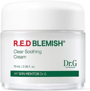 Dr.G Red Blemish Clear Soothing Cream - Face Moisturizer, 2.36 Fl Oz