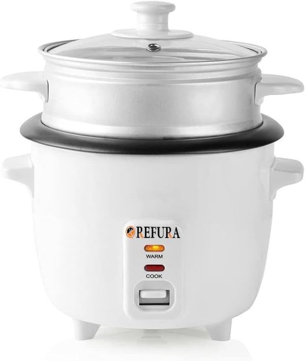 ⁦Refura - SA 2 in 1 Rice Cooker & Steamer 1.0 L/Non-Stick Removable Bowl/Keep Warm Functionality / 400 Watts/Includes Measuring Cup & Spatula | RE-618 | Kitchen Appliances⁩ - الصورة ⁦4⁩