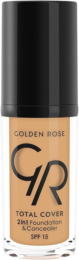 Golden Rose Total Cover 2 in 1 Foundation and Concealer, No-14 Honey