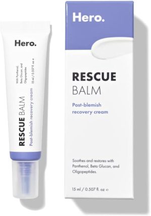 Hero Cosmetics Rescue Balm, Post Blemish Recovery Cream (0.507fl.oz / 15ml)