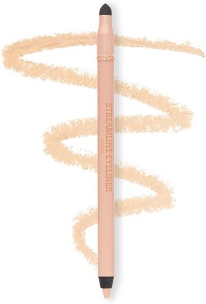 XX Revolution Makeup Revolution- Streamline Waterline- Eyeliner Pencil-Nude|Ultra Creamy And Pigmented Texture|Smooth And Buttery Application|Smudge Proof|Built In Smudger For Smokey Looks|1.3Gm