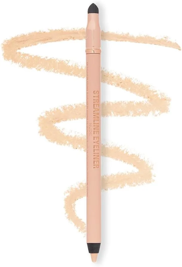 XX Revolution Makeup Revolution- Streamline Waterline- Eyeliner Pencil-Nude|Ultra Creamy And Pigmented Texture|Smooth And Buttery Application|Smudge Proof|Built In Smudger For Smokey Looks|1.3Gm