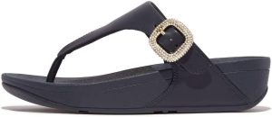 FitFlop Lulu crystal-buckle leather womens Sandal