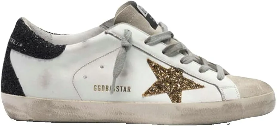 Golden Goose حذاء رياضي رياضي رياضي للبنات أو النساء أحذية رياضية رياضية جلدية كلاسيكية أحذية مشي كاجوال جلدية كلاسيكية