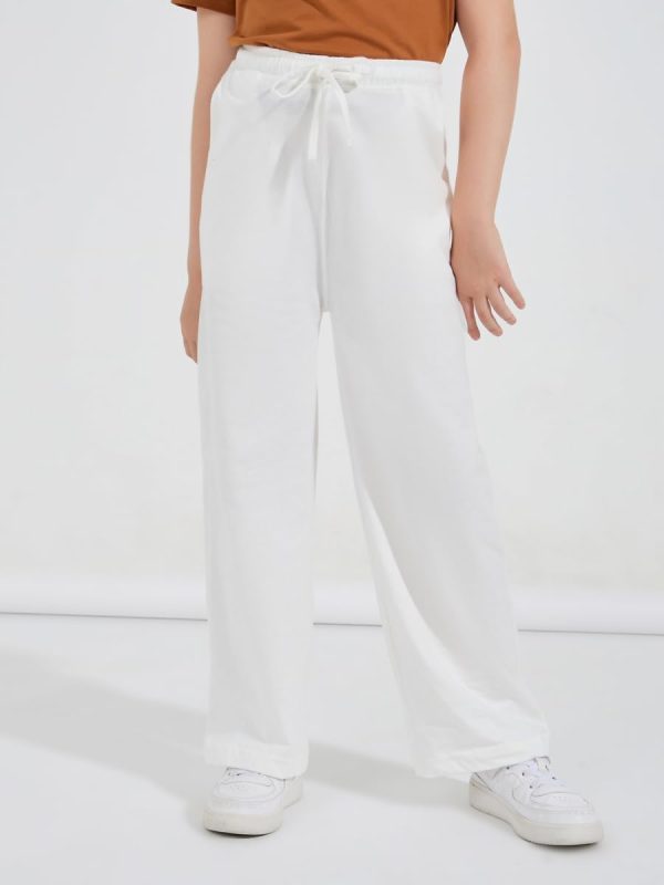 ⁦Styli Girls Basic Wide Leg Joggers with Drawstring⁩ - الصورة ⁦2⁩