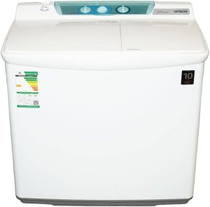 HITACHI Twin Tub washing machine PS-1055JWH, 10.5KG, Air Jet Dry, Nano Titanium Air Jet Filter, White