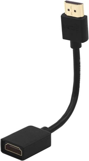 ALMEKAQUZ 7.9 Inch HDMI Extender, 4K Extension Cable Male to Female Adapter, Ultra High Speed Compatible With Xbox PS5 PS4 TV HDTV Laptop PC