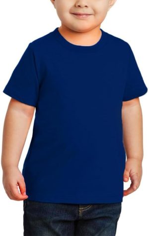 Moneysavers Kids Round Neck boys T Shirt 170 GSM Pure Cotton Basic Colors