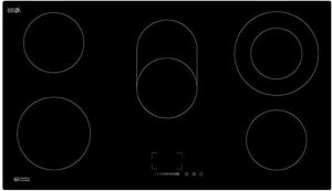 GS General Supreme Built-In Ceramic 5 Eye Electric Hobs, 90 cm Length, Black