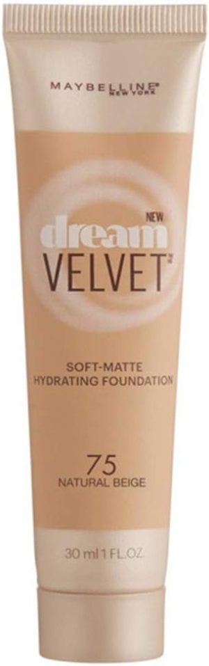 Maybelline New York Dream Velvet Soft-Matte Hydrating Foundation, Natural Beige, 1 fl. oz.