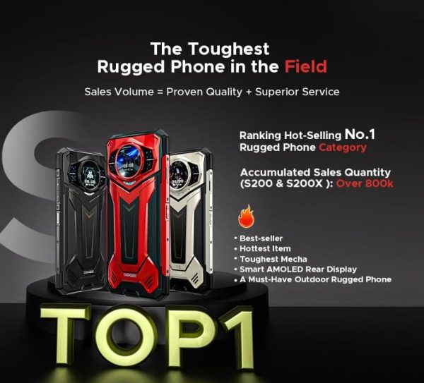 ⁦S200 Plus 5G Rugged Phone Dimensity 7300 4nm 1.32" Rear Display AI Image 6.72'' 12+512GB 10100 mAh Battery Smart Phone ﻿⁩ - الصورة ⁦2⁩