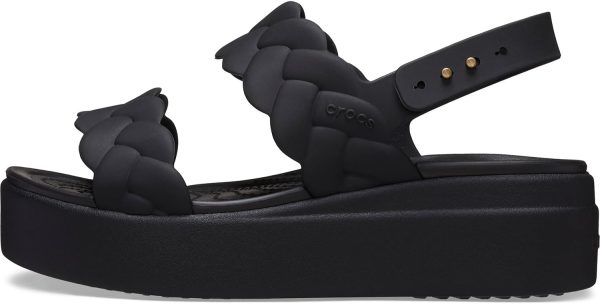 ⁦Crocs Crocs Brooklyn Woven Upper Low Wedge womens Slipper⁩ - الصورة ⁦7⁩