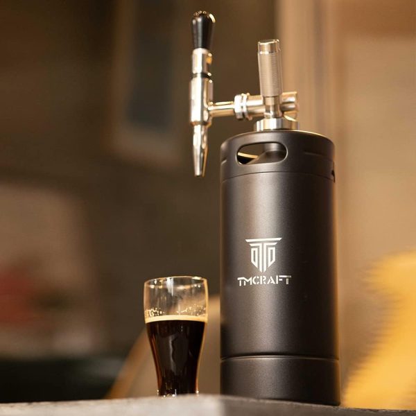 ⁦TMCRAFT 128oz Nitro Cold Brew Coffee Maker, Home Brew Coffee Keg with Stainless Steel Stout Creamer Faucet & Pressure Relieving Valve⁩ - الصورة ⁦7⁩