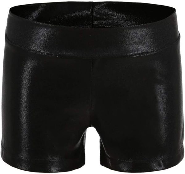 Girls Dance Short Gymnastics Athletic Shorts Sparkle Glitter Tumbling Bottoms