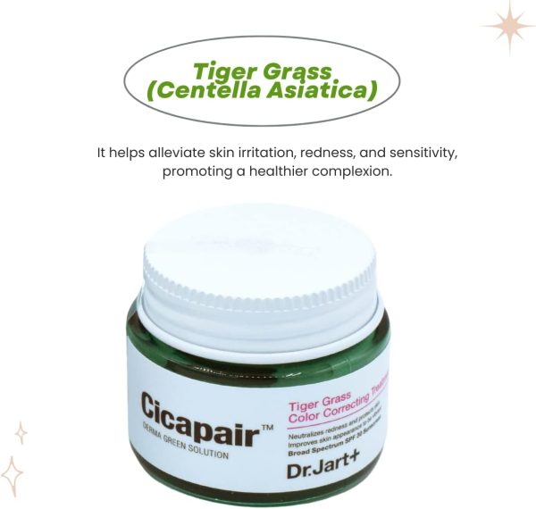 ⁦Dr.Jart+ Cicapair™ Tiger Grass Color Correcting Treatment SPF 30, 0.51 fl oz⁩ - الصورة ⁦3⁩