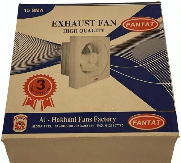 ⁦Modern 15cm Square Wall Suction Fan for Fresh Air and Dampness Relief⁩ - الصورة ⁦3⁩