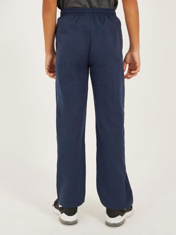 ⁦Styli Boys Solid Drawstring Waist Relaxed Pants⁩ - الصورة ⁦5⁩