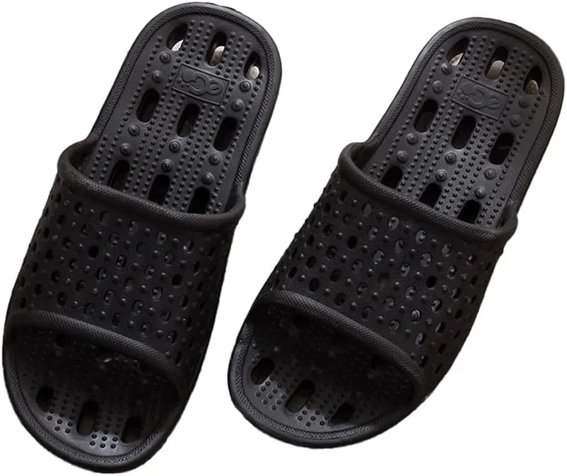 HAOLIHAO Women's and Men's Bathroom Slippers - EVA Home Hotel Slippers, Hollowed Out Leaking Light Tow Summer Couples Breathable