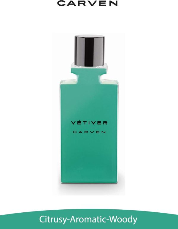 ⁦Carven VETIVER Eau De Toilette Spray 3.3 oz / 100 ml (Men)⁩ - الصورة ⁦5⁩