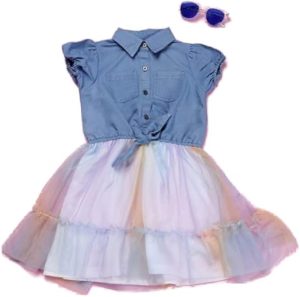 NEON Girl'shortleeve Casual Dress