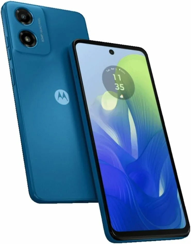 Motorola Moto G04s Dual-SIM 128GB ROM + 8GB RAM (GSM Only | No CDMA) Factory Unlocked 4G/LTE Smartphone (Satin Blue) - International Version