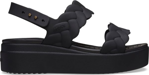 ⁦Crocs Crocs Brooklyn Woven Upper Low Wedge womens Slipper⁩ - الصورة ⁦5⁩