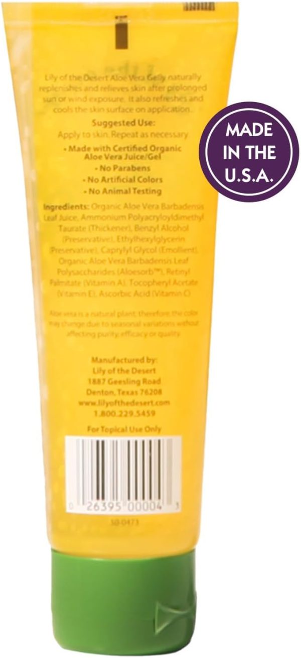 ⁦Lily Of The Desert - Aloe Vera Gelly Tube, 4 fl oz gel⁩ - الصورة ⁦2⁩