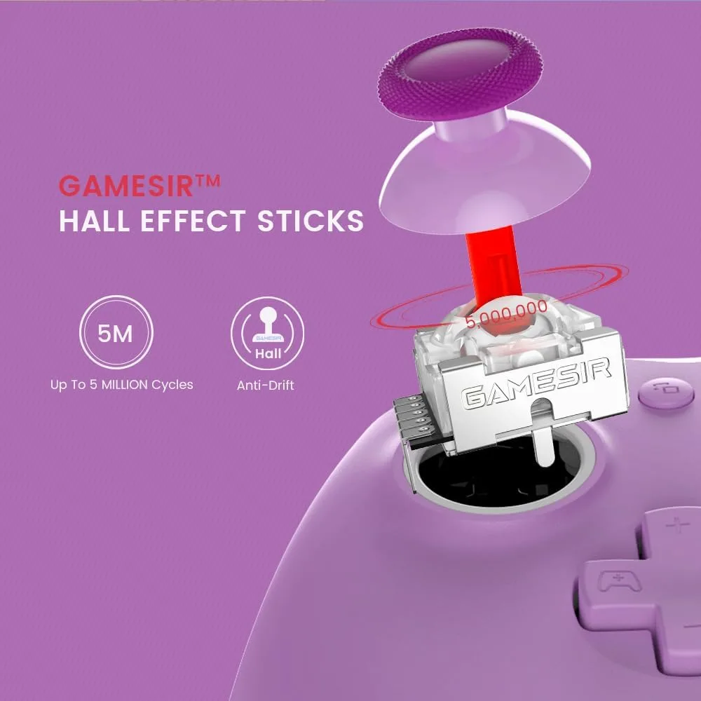 GameSir G7 SE Wired Controller for Xbox Series X|S, Xbox One & Windows 10/11, Plug and Play Gaming Gamepad with Hall Effect Joysticks/Hall Trigger, 3.5 mm Audio Jack （Purple）