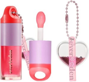 Evereden Kids Tinted Non Toxic Lip Gloss: Sheer Red - Non Toxic Kids Makeup - Vegan Clean Makeup for Kids - Soothing & Hydrating Kid Lip Gloss - Cherry, Peach, & Cranberry Oils Girls Makeup