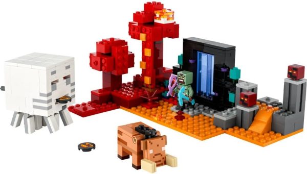 ⁦LEGO Minecraft The Nether Portal Ambush Adventure Set, Building Toys for Boys and Girls with Battle Scenes, Iconic Characters & Mobs Figures from the Game, Gifts for Kids 8 Plus Years Old 21255⁩ - الصورة ⁦7⁩