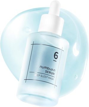 numbuzin No.6 Deep Sleep Mask Serum | Iceland Glacier Water Serum for Instant and Long-lasting Hydration with Hyaluronic Acid & Niacinamide | Korean Skin Care for Dry Skin | 1.69 Fl Oz