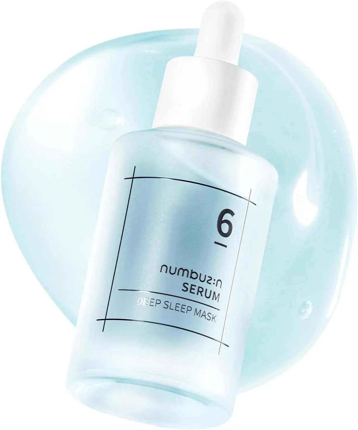numbuzin No.6 Deep Sleep Mask Serum | Iceland Glacier Water Serum for Instant and Long-lasting Hydration with Hyaluronic Acid & Niacinamide | Korean Skin Care for Dry Skin | 1.69 Fl Oz