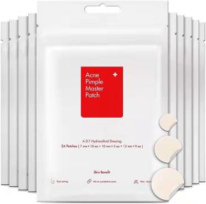 Acne Pimple Patch, Absorbing Hydrocolloid Original, Hydrocolloid Acne Pimple Patch, Patches for Blemishes and Zits Cover, Spot Stickers for Face and Body, 3 Size, Vegan and Cruelty Free (10 Count)