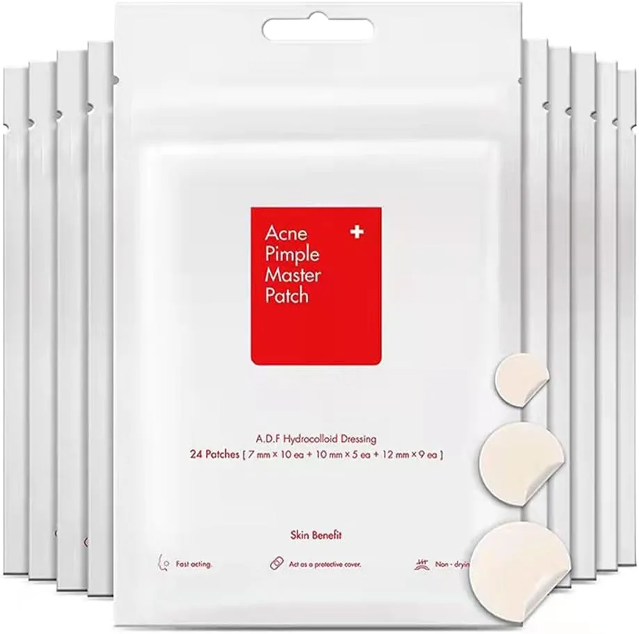 Acne Pimple Patch, Absorbing Hydrocolloid Original, Hydrocolloid Acne Pimple Patch, Patches for Blemishes and Zits Cover, Spot Stickers for Face and Body, 3 Size, Vegan and Cruelty Free (10 Count)