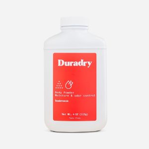 Duradry Body Powder - Sweat Defense & Odor Control, Sweat Absorbing, Anti-Chaffing, All Natural Powder, Talc-Free, Prevents and Eliminates Any Body Odor Naturally - Seabreeze, 4oz