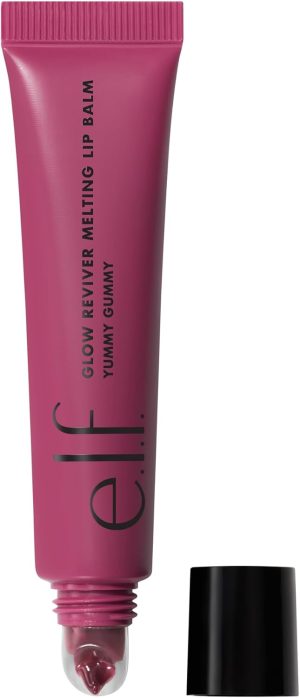 e.l.f. Glow Reviver Melting Lip Balm, Tinted Formula, With Shea Butter & Hyaluronic Acid, Vegan & Cruelty-Free, Yummy Gummy